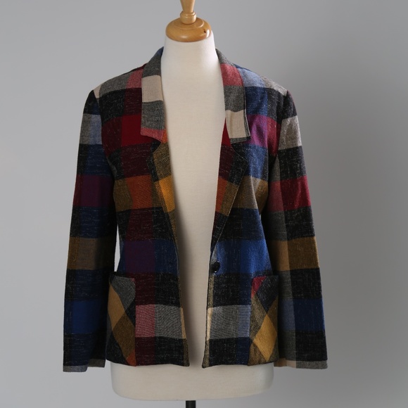 Trendy Colourful Linen Poly Jacket - Picture 1 of 3